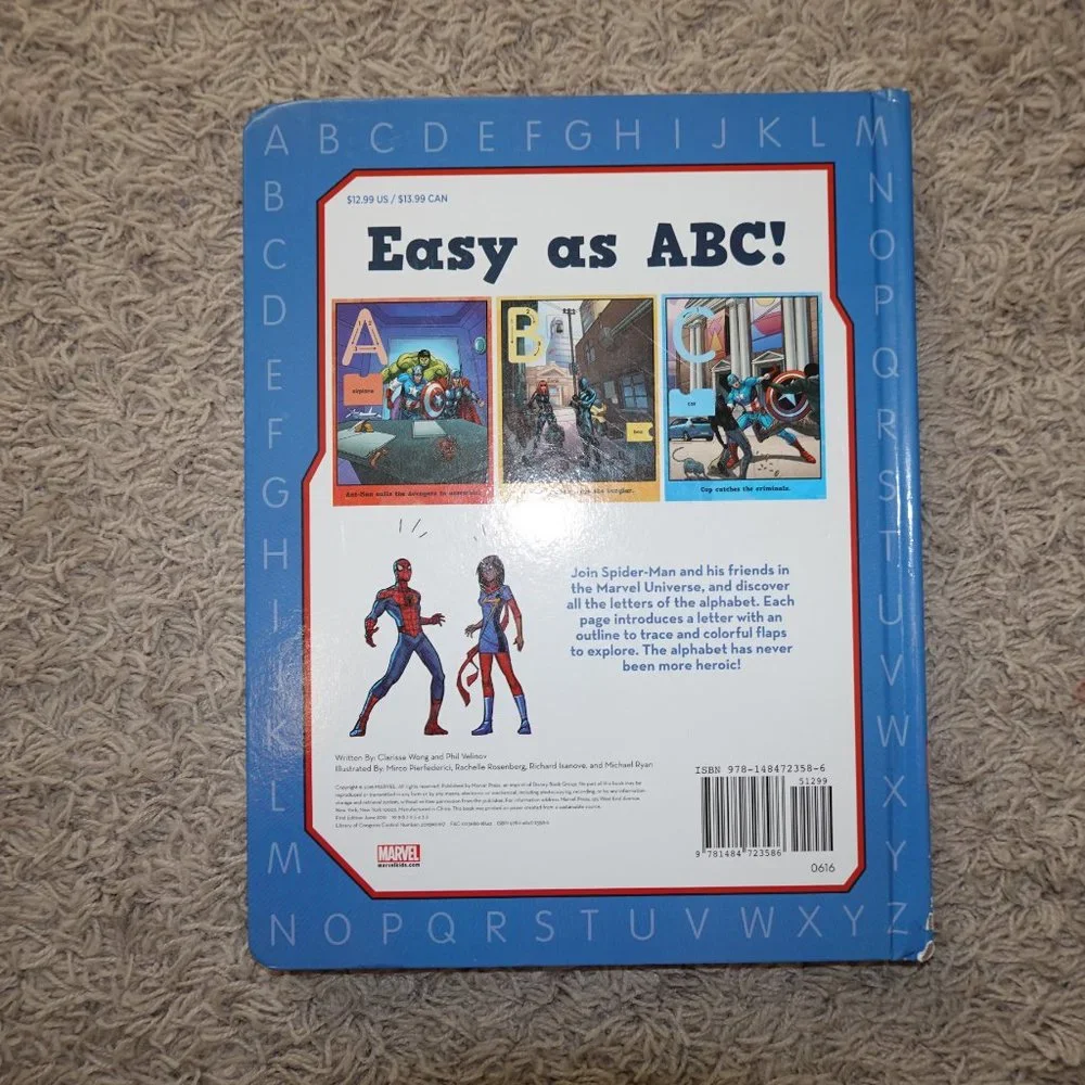 Hardcover Marvel S is for Superhero - Letter Tracing